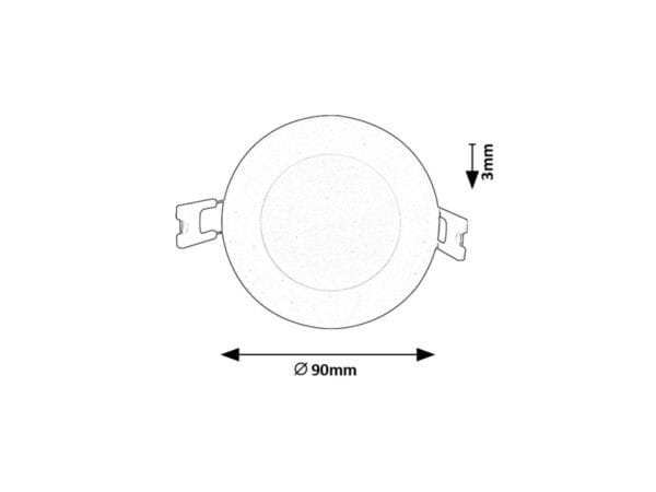 Spot LED rotund Rabalux Shaun2 3000k 3W Alb
