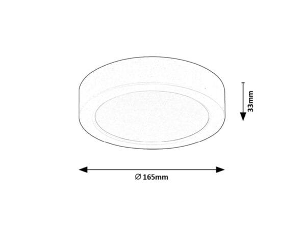 Spot LED rotund Rabalux Shaun2 4000k 15W negru 3.3cm