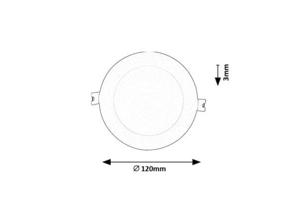 Spot LED rotund Rabalux Shaun2 4000k 6W Alb