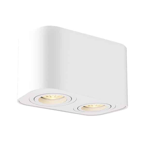 Spot aplicat alb mat dreptunghiular dublu Rabalux Kobald GU10 IP20