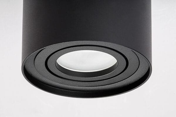 Spot aplicat negru mat cilindric Rabalux Kobald GU10 IP20
