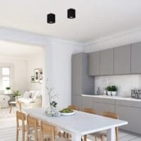 Spot aplicat negru mat dreptunghiular Rabalux Kobald GU10 IP20