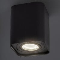 Spot aplicat negru mat dreptunghiular Rabalux Kobald GU10 IP20