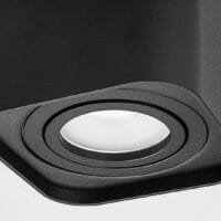 Spot aplicat negru mat dreptunghiular Rabalux Kobald GU10 IP20