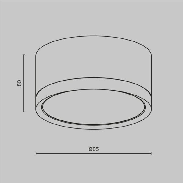 Spot auriu-negru Maytoni Hoop GX53 X 1 12W
