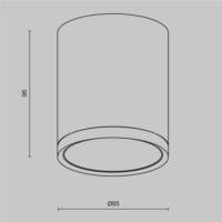Spot auriu-negru Maytoni Hoop GX53 X 1 12W 9.6 cm