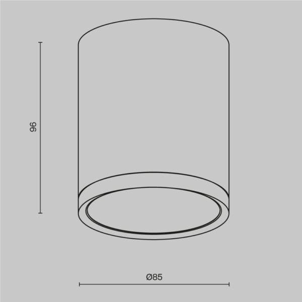 Spot auriu-negru Maytoni Hoop GX53 X 1 12W 9.6 cm