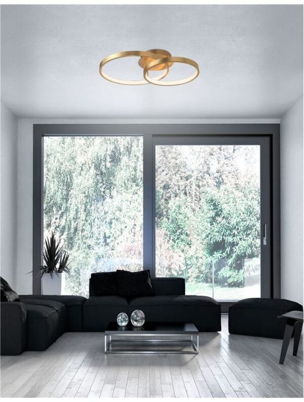 Plafonieră aurie LED 44W 3000k Nova Luce Leon