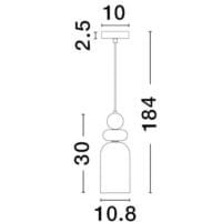 Pendul deosebit Nova Luce Murano E14 1x5W D10.8 IP20