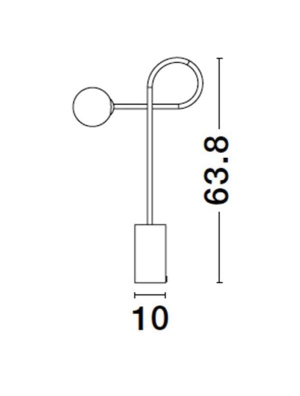 Veioză cu glob Nova Luce Dedalo G9 1x5W