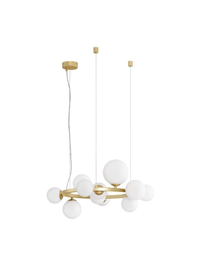Lustră aurie cu globuri Nova Luce Odillia G9 11x5W