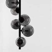 Pendul negru cu globuri fumurii Nova Luce Odillia G9 6x5W IP20