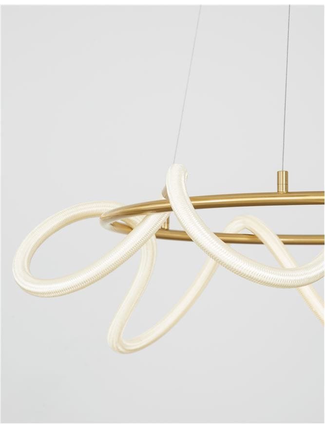 Lustră LED aurie, dimabilă 34W 3000k Nova Luce Cerelia