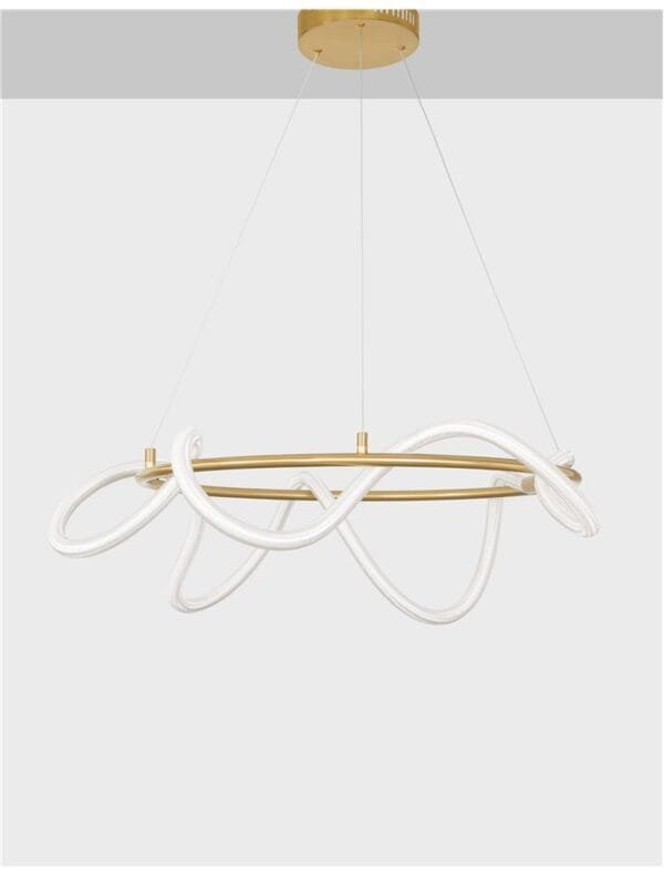 Lustră LED aurie, dimabilă 34W 3000k Nova Luce Cerelia