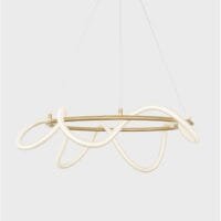 Lustră LED aurie, dimabilă 34W 3000k Nova Luce Cerelia