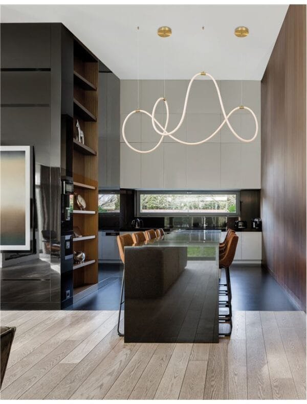 Lustră LED aurie, dimabilă 57W 3000k Nova Luce Cerelia