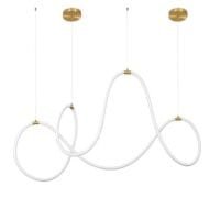 Lustră LED aurie, dimabilă 57W 3000k Nova Luce Cerelia