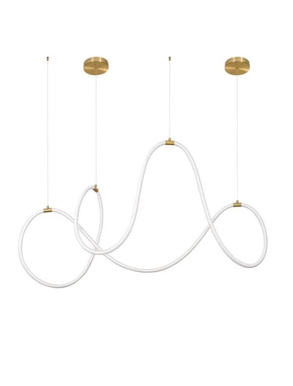Lustră LED aurie, dimabilă 57W 3000k Nova Luce Cerelia