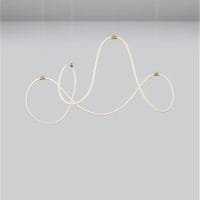 Lustră LED aurie, dimabilă 57W 3000k Nova Luce Cerelia