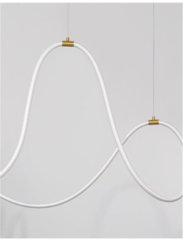Lustră LED aurie, dimabilă 57W 3000k Nova Luce Cerelia