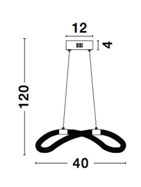 Pendul LED auriu, dimabil 15W 3000k Nova Luce Cerelia