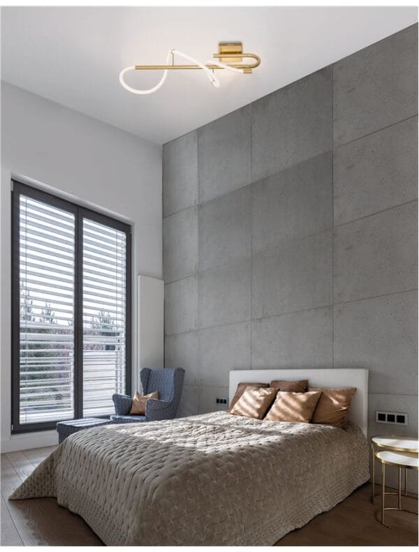 Lampă aplicată pentru tavan sau perete LED aurie, dimabilă 17.7W 3000k Nova Luce Cerelia