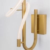 Lampă aplicată pentru tavan sau perete LED aurie, dimabilă 17.7W 3000k Nova Luce Cerelia