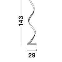 Lampadar auriu LED 28W 3000K Nova Luce Leon