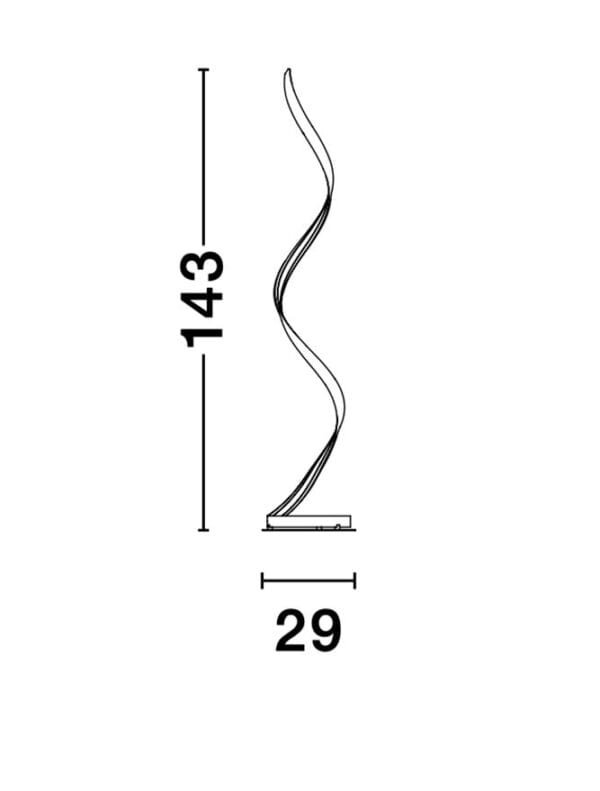 Lampadar auriu LED 28W 3000K Nova Luce Leon