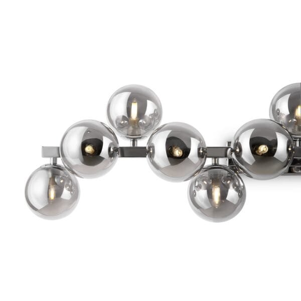 Aplică crom cu globuri fumurii Maytoni Dallas G9x13 28W