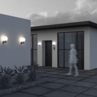 Aplică perete exterior cu glob Maytoni Bold gri E27 cu grad de protecție 54