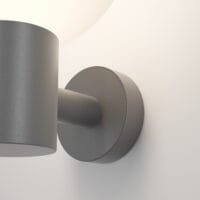 Aplică perete exterior cu glob Maytoni Bold gri E27 cu grad de protecție IP54