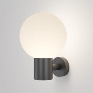 Aplică perete exterior cu glob Maytoni Bold negru E27 cu grad de protecție 54