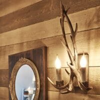 Aplică rustică cu model coarne de cerb Ideal Lux Chalet E14 40W