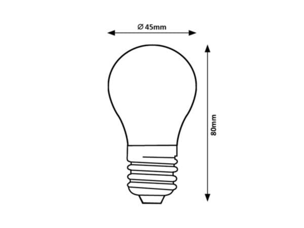 Bec LED 5W E27 G45 3000K (alb cald) 500Lm RABALUX