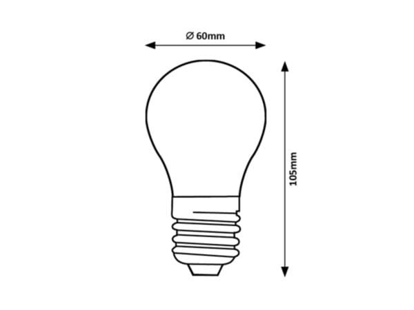 Bec LED Dimabil E27 A60 cu filament 7W 2700K (alb cald), 806Lm RABALUX
