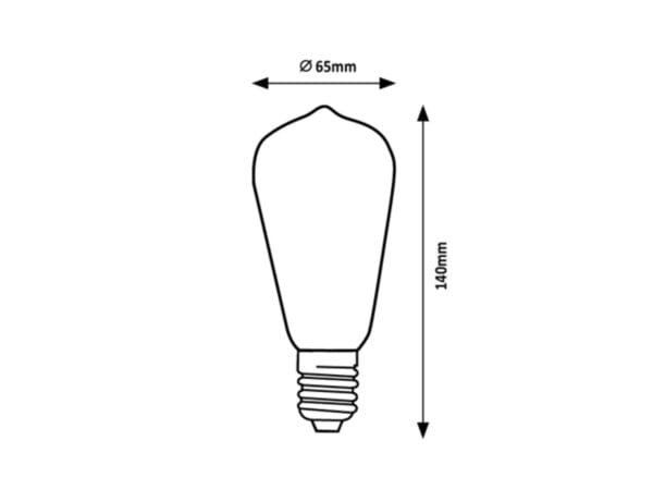Bec LED E27 ST65 cu filament 10W 4000K (alb natural), 1230Lm RABALUX