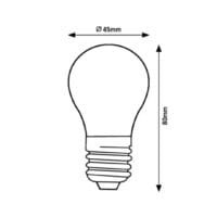 Bec LED cu filament 2W E27 G45 3000K (alb cald) Clasa A, 470Lm RABALUX