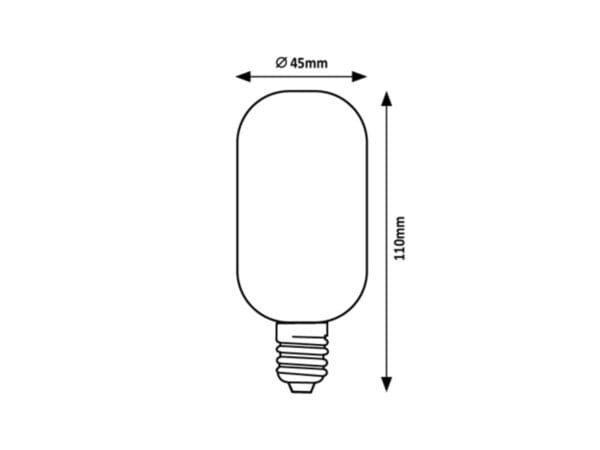 Bec LED cu filament 4W E27 T45 3000K (alb cald) 250Lm culoare chihlimbar RABALUX