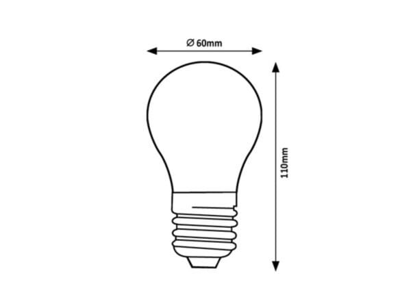  Bec LED cu filament 7W E27 A60 3000K (alb cald) High Lumen, 1520Lm RABALUX
