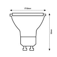 Bec LED transparent 5W GU10 3000K 445LM RABALUX