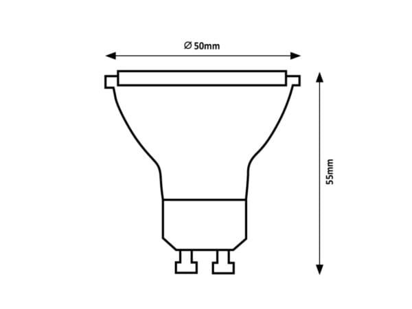 Bec LED transparent 5W GU10 3000K 445LM RABALUX