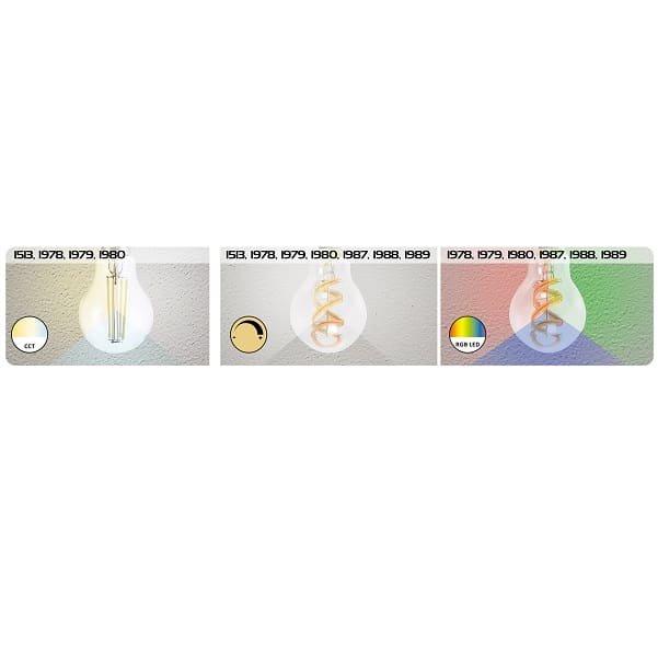 Bec Smart RGB Dimabil cu WIFI și filament LED E27 ST64 4W 2700K (alb cald), 300Lm RABALUX
