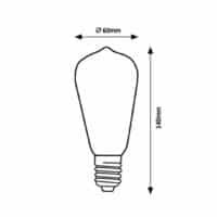Bec Smart RGB Dimabil cu WIFI și filament LED E27 ST64 4W 2700K (alb cald), 300Lm RABALUX