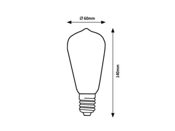 Bec Smart RGB Dimabil cu WIFI și filament LED E27 ST64 4W 2700K (alb cald), 300Lm RABALUX