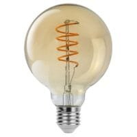 Bec Vintage E27 cu filament LED G95 4W 2200K (galben auriu), 350Lm RABALUX