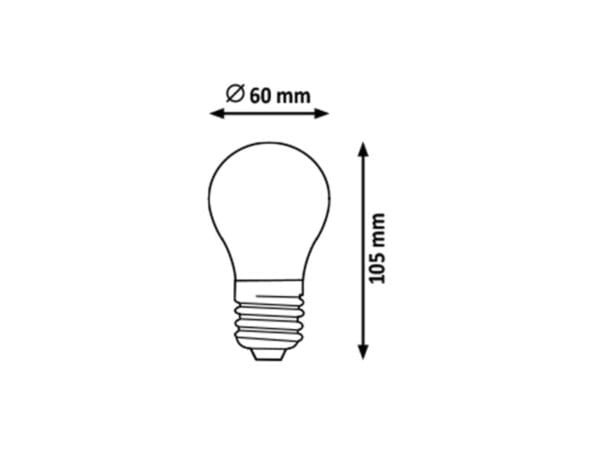 Bec Vintage cu filament LED E27 A60 9W 2700K (alb cald), 850Lm RABALUX