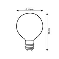 Bec cu efect de flacără, filament LED 4W E27 G188 1800K (galben-auriu profund) 320Lm RABALUX