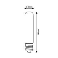 Bec decorativ E27 cu filament LED 3W T30 1800K (galben-auriu profund) 120Lm RABALUX