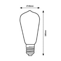 Bec decorativ LED E27 ST65 cu filament 5W 3000K (alb cald), 600Lm RABALUX